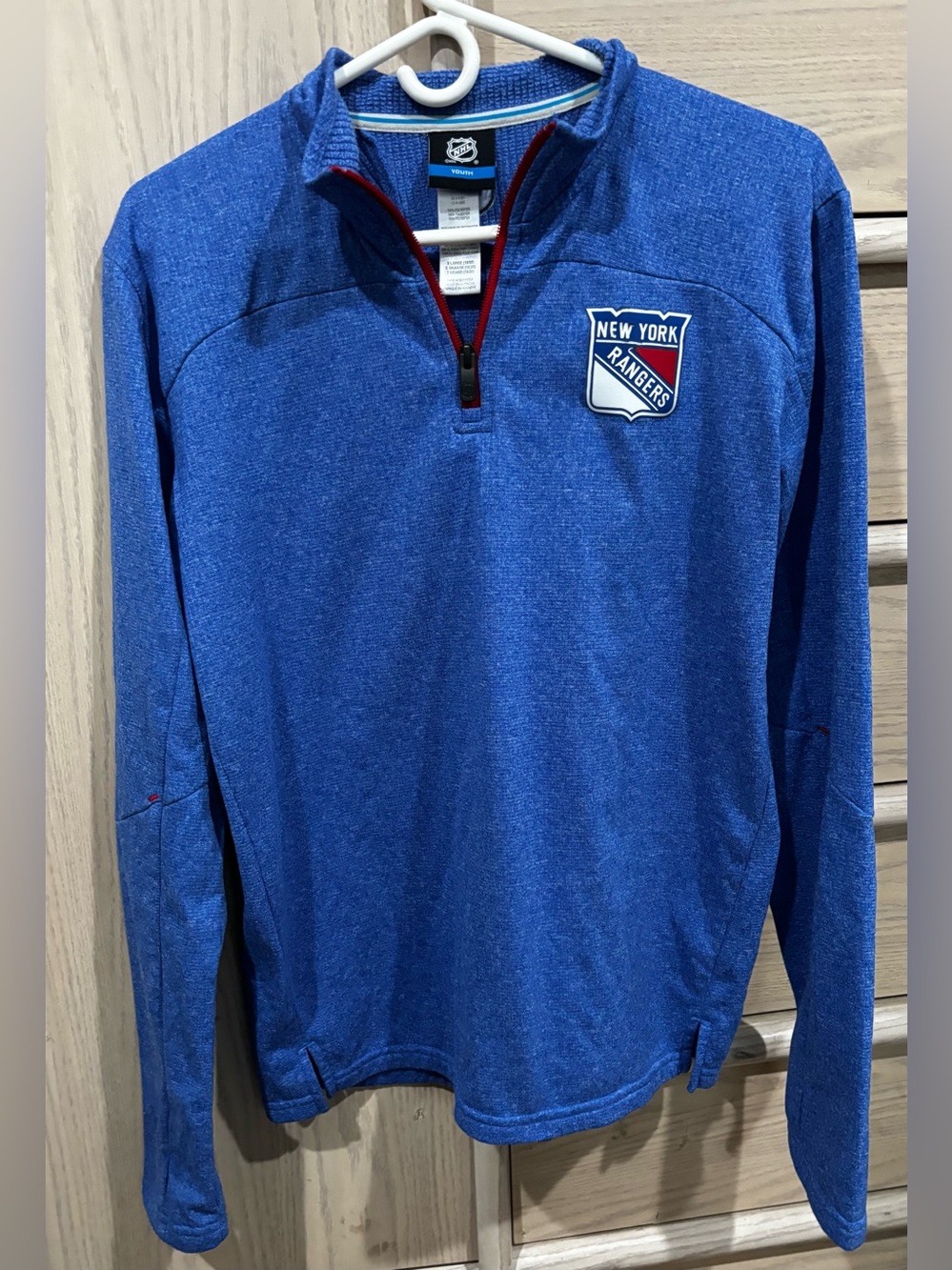 New York Rangers Blue Quarter-Zip Size: XL preowned.